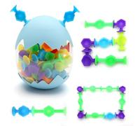 HENGBIRD 48 Pcs Jouets à Ventouses Silicone, Jeux Ventouse Bebe, Jouets de Bain pour Les Enfants de 3+ Ans, Sucker Toy, Jouets de Voyage Contre Le Stress pour Les Enfants