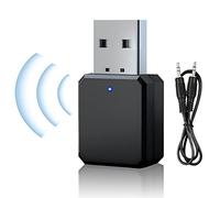 HENGBIRD Adaptateur USB Bluetooth, Adaptateur Bluetooth 5.1 dans la Voiture AUX/USB Double Sortie, avec Câble Audio Numérique 3,5mm, Clé Bluetooth Récepteur Bluetooth Plug and Play pour Haut-Parleurs