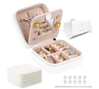 HENGBIRD boite a bijoux voyage - PU boite bijoux voyage - coffret bijoux femme - boite à bijoux femme - boîtes à bijoux - boite a bijoux fille - rangement bijoux Avec miroir