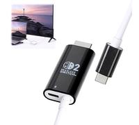HENGBIRD Câble adaptateur USB C vers HDMI - 2 m - 4K @ 60 Hz 100 W PD - Station d'accueil portable de rechange pour mode TV Switch 2/1/OLED - Câble de jeu Plug & Play pour Switch, iPhone, Steam Deck