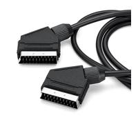 HENGBIRD Câble Péritel 2 Pièces 1,5 m, 21 Broches Mâle vers Mâle, Câble Audio Vidéo pour Téléviseur, Lecteur DVD, Récepteur et Magnétoscope