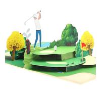 HENGBIRD Carte de vœux de golf, pop-up pour retraite, carte pop-up de golf, carte cadeau 3D pour anniversaire, bon pour golfeurs ou carte d'anniversaire pour golfeurs