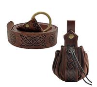 HENGBIRD Costume de nécromancien d'Halloween - Costume médiéval - Vêtements médiévaux - Sac banane - Vêtements médiévaux - Vêtements pour femme et homme - Accessoires pour Halloween et cosplay