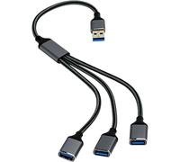 HENGBIRD hub USB 1 vers 3, Adaptateur Multi USB avec OTG pour Ordinateur Portable, Voiture, PC, répartiteur, hub 3 Ports pour Transfert de données et Chargement, Compatible Mac, iPhone, Android