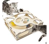 HENGBIRD Jouet Interactif pour Chat Boîte à Jouet pour Chat Pouvant être Utilisée avec des Collations Jouets Intelligents pour Chats avec 1 Jouet Boule et Souris, Couleur Aléatoire