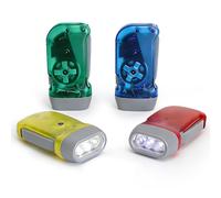 HENGBIRD Lampe Dynamo Survie Manivelle - Lot de 4 Lampe Torche Dynamo LED Sans Pile, Lampe de Poche Manivelle pour Urgence, Camping, Randonnée et Kit Survie