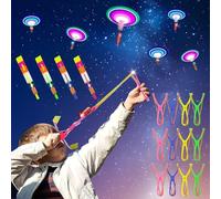 HENGBIRD Lot de 12 hélicoptères à LED - Jouet volant lumineux - Cadeau d'anniversaire pour enfant