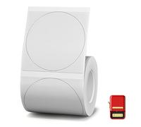 HENGBIRD Lot de 150 feuilles d'étiquettes rondes autocollantes - 50 x 50 mm - Compatible avec les imprimantes d'étiquettes thermiques NIIMBOT B1/B21/B3S - Papier thermique pour l'école, la maison, le