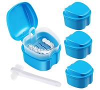 HENGBIRD Lot de 2 boîtes à prothèses dentaires, boite a dentier, boite dentier adulte, boite gouttiere dentaire, boite appareil dentaire, boite dentier,Boîte pour appareils dentaires