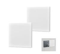 HENGBIRD Lot de 2 cache-prises encastrées - 8,6 x 8,6 cm - Pour prises ou interrupteurs non utilisés - Blanc