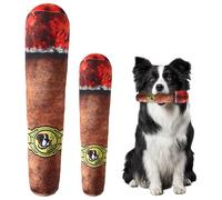 HENGBIRD Lot de 2 jouets couineurs en forme de cigarette pour chiens de taille moyenne, petites et grandes