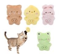 HENGBIRD Lot de 4 Jouets Chat Herbe à Chat Peluches Jouet Chat avec Herbe à Chat et Papier bruissant Jouet Chat interactif intérieur Doux et sûr Petit Peluche Amusant pour Chatons et Chats Adultes