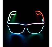 HENGBIRD Lunettes Lumineuses, 4 Modes Lunette LED EL Wire Neon Lumière Masque Lumineux, Shutter Neon Rave Clignotant Lunettes Lumineuses pour Fête/Discothèque DJ Concert Cosplay