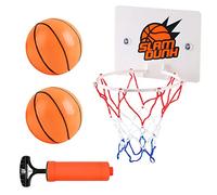 HENGBIRD Mini panier de basket d'intérieur - 16,2 x 12 cm - Avec 2 balles et pompe - Bureau et plein air
