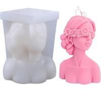 HENGBIRD Moule à bougie en silicone, rose aux yeux bandés, moule en silicone, moule à bougie pour la fabrication de bougies parfumées (A)