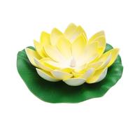 HENGBIRD Nénuphars water lily piscine solaires flottants, 17 × 7 cm nenuphar pour bassin, lampe solaire piscine, décoration d'extérieur, décoration flottante pour bassins, piscines, jardins, maisons
