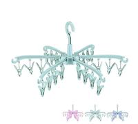 HENGBIRD Petit séchoir à linge 24 cônes - Séchoir à linge rotatif pliable - Coupe-vent - Durable - Pour shorts, sous-vêtements, petits objets (vert)