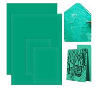 HENGBIRD Plaque de linoléum verte - Pour sculpture, tampon, bricolage et projets d'impression (2A4 + 2A6)