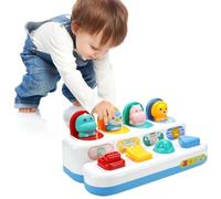 HENGBIRD Pop-Up Pals, Jouet de Cause à Effet, Jouet de développement avec Boutons et Couleurs Classique, Jouets d'animaux à Trier, pour Enfants, Bambins, bébés, 18 Mois Plus
