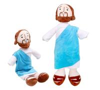 HENGBIRD Poupée Jésus 32 cm, Jouet Souriant en Peluche, Sauveur Chrétien Religieux, Décoration et Cadeau pour Maison, Fête, Pâques, Peut Tenir Debout et s'Asseoir