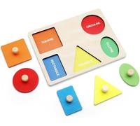 HENGBIRD Puzzle en Bois Puzzle géométrique Montessori en Bois dès 1 an Jouet pour Apprendre Les Couleurs et Les Formes Jouet éducatif adapté aux bébés Tout-Petits Enfants