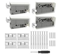 HENGBIRD Support Armoire Murale Métal Réglable - Kit Fixation Armoire Suspendue avec Rail de Suspension et Vis, Support Meuble Mural Lourd 140kg, Kit Suspension Placard Cuisine Salle de Bain