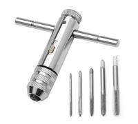 HENGBIRD tarauds et filières tourne a gauche coffret taraud Clé en T à cliquet ajustable pour robinets M3 M4 M5 M6 M7 M8 tourne a gauche extracteur