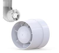 HENGBIRD Ventilateur Extracteur d'air 100/150 mm,12W/130m³-320m³, extracteur axial conduit en ligne:Salle de bain, Cuisine,Cave,Ventilateur de tuyau silencieux pour la maison, les greniers (Ø10 cm)