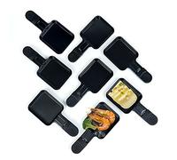 HengBO Coupelle Poêlons Raclette Grill RevêTement AntiadhéSif Fonte 18x8.5x1.5cm 8 Plats Noir Pour Appareil À Raclette