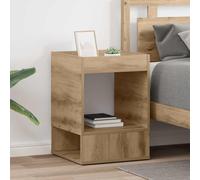 HengCaDa Lot de 2 tables d'appoint en chêne Artisan - 40 x 40 x 56 cm - Table basse moderne pour salon, chambre à coucher, couloir, balcon, bureau avec espace de rangement et étagère