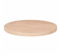 HengCaDa Plateau de table rond Ø 40 x 2,5 cm en chêne massif non traité pour table à manger, table basse, plan de travail ou projet de bricolage, design rustique, durable, naturel