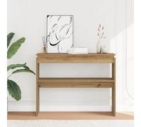 HengCaDa Table console en chêne Artisan, 102 x 30 x 80 cm, table d'appoint polyvalente, table basse, table de couloir, salon, chambre à coucher, balcon, décoration moderne, peu encombrant, étagère