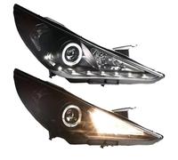 HENGCHUG Phares compatibles avec la Sonata de 8e génération (2010-2015) : phares à diodes électroluminescentes (DEL) avec feux de jour (DRL) et double phare au xénon.