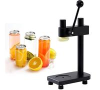 HENGCMM Scelleuse de Canettes à Hauteur Réglable, Scelleuse de Canettes Manuelle pour Usage Domestique et Commercial, pour Canettes Pet, Lait, Thé, Café, Boissons Gazeuses Black