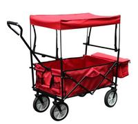 Hengda Charrette de Transport Pliable Chariot de Jardin Chariot de Plage Tout Terrain Brouette extérieure Panier Chariot Remorque