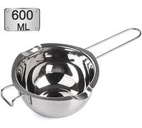 Hengdai Casserole de bain-marie universelle en inox, pour faire fondre du beurre, du chocolat, du sucre ou du fromage (acier 18/8) - 600 ml