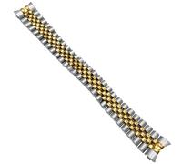 hengfento2 Jubilee Bracelet de montre de rechange pour Rolex 116 DATEJUST II 2 41 mm Fermoir caché en acier inoxydable 21 mm (doré brillant)