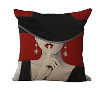 Hengjiang Housse de Coussin Romantique pour canapé Motif vin