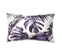 Hengjiang Tropical Style rectangulaire coussin Plante Feuille Vert Violet bleu rose recto verso en peluche Taie d'oreiller de 30 cm x 50 cm , Polyester, 06,