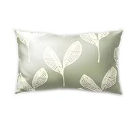 Hengjiang Tropical Style rectangulaire coussin Plante Feuille verte Rose recto verso en peluche Taie d'oreiller de 30 cm x 50 cm , Polyester, 07,