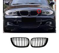 Hengjiayao Calandre noire E87 pour BMW Série 1 E81 Noir brillant Double pont Sport 2004-2007 E87 PRE-Facelift (For 1er E81 2004-2007 PRE)