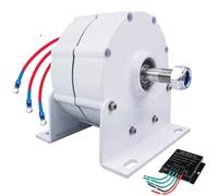 HENGJINGTR 12v,Générateur à axe Horizontal à Aimant Permanent de 12000W, 12V 24V 48V, alternateur synchrone triphasé pour éolienne Hors réseau avec contrôleur