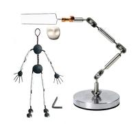 HENGJINGTR 19cm, Poupée d'animation en Acier Inoxydable de 20 cm, Figurine en métal pour la création de Personnages, Squelette humanoïde articulé pour animateur et créateur de pâte à Modeler