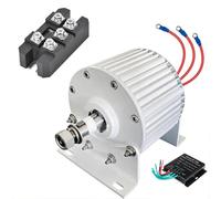 HENGJINGTR 220v,Générateur à Courant Alternatif triphasé sans réducteur de 3000W 110V/220V avec contrôleur pour éolienne (Basse émission sonore, avec Base)