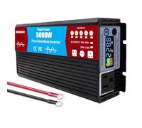 HENGJINGTR 5000W Accueil Pure Sinus Wave Inverter DC 12V-72V À AC 110V 220V Power Solar Car Inverters W/LCD Display pour Off-Grid Solar Power System,72v to 220v