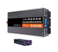 HENGJINGTR 6000W DC 12V / 24V / 48V / 60V / 72V Pure Sinus Wave Inverter Chargeur Split Phase DC Entrée AC Sortie 120V / 240V Convertisseur D'ondes De Puissance pour RV, Camping,60v to 230v