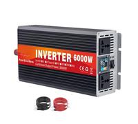 HENGJINGTR 6000W DC 12V 24V 48V 60V 72V Pure Sinus Wave Power Inverter Split Phase DC Entrée AC Output 120V/240V Low Frequency Car Power Inverter Charge Convertisseur,24v to 220v