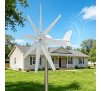 HENGJINGTR Éolienne Portable sans Bruit 3000W, générateur d'éolienne Verticale 12V 24V 48V pour projets domestiques ou lampadaires,48v