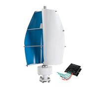 HENGJINGTR Éolienne Verticale silencieuse 17000w, générateur d'éolienne, éolienne Verticale 12V 24V 48V avec contrôleur MPPT pour Camping à la Maison,48v