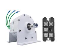 HENGJINGTR Générateur À Aimant Permanent Basse Vitesse Et Faible Bruit 3000W, avec Redresseur 12V 24V 48V 220V Générateur AC Triphasé, Adapté pour Turbines Hydrauliques/Éoliennes (avec Base),24v